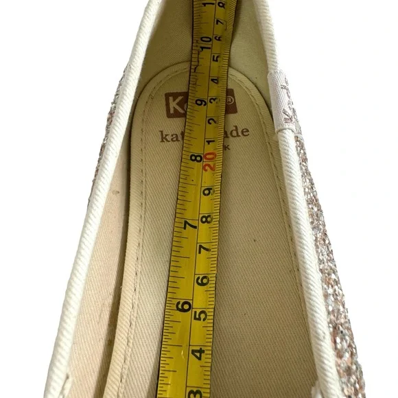 Keds Kate Spade Rose Gold/ Champagne Cream Double Decker SlipOn Sneaker Size 8.5 - Picture 15 of 16